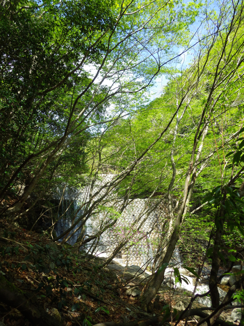 さらに古い堰堤を越える 宇賀渓 2014年5月2日