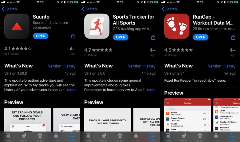 Suunto App / Sports Tracker / Rungap